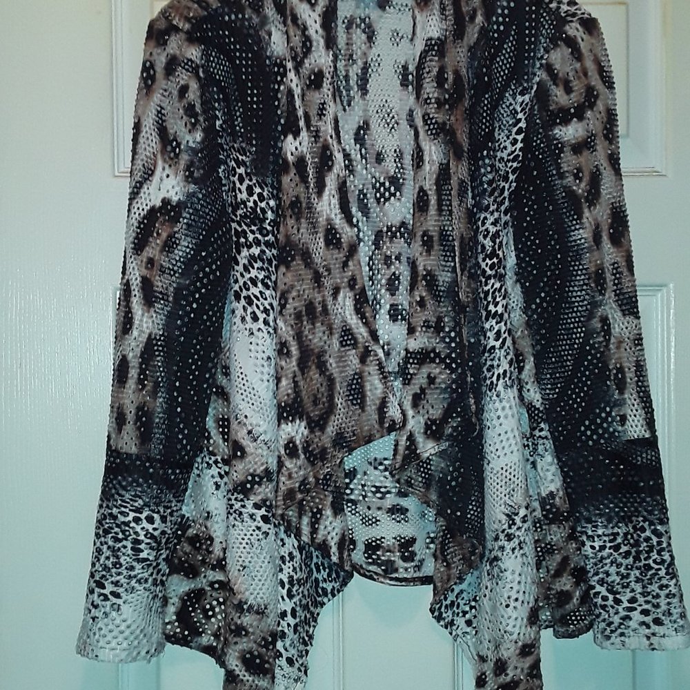 Mona Leah womens multi-color sweater size Large